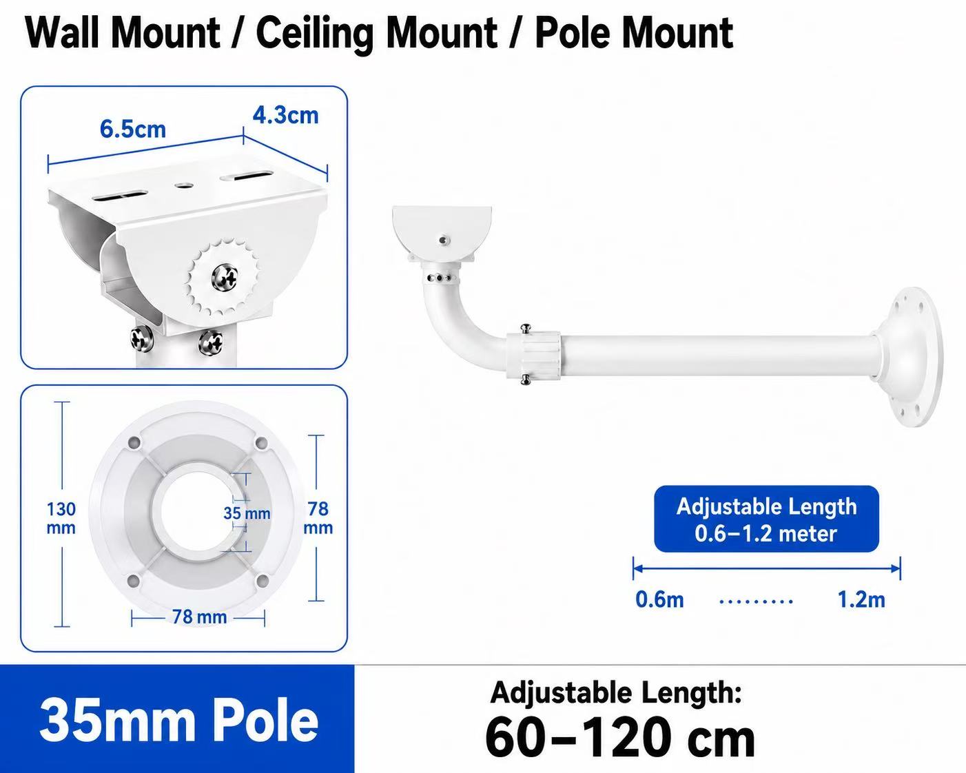 902L - L Shaped - Adjustable 1.2 Meter