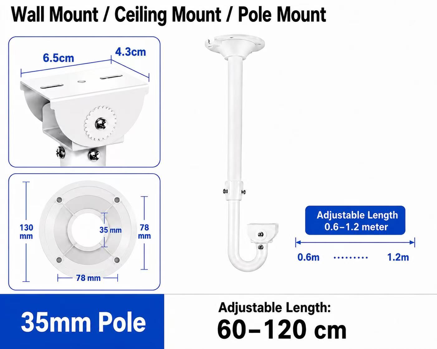 903U - U Shaped - Adjustable 1.2 Meter