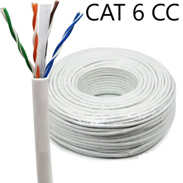 Network Cable UTP CAT 6 100 Meter Copper Coated - Indoor - No Guarantee - Factory printed incorrect label on the Cable
