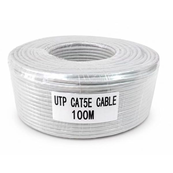 Network Cable UTP CAT 5E 100 Meter Copper Coated Cable - Indoor use Only - No Guarantee