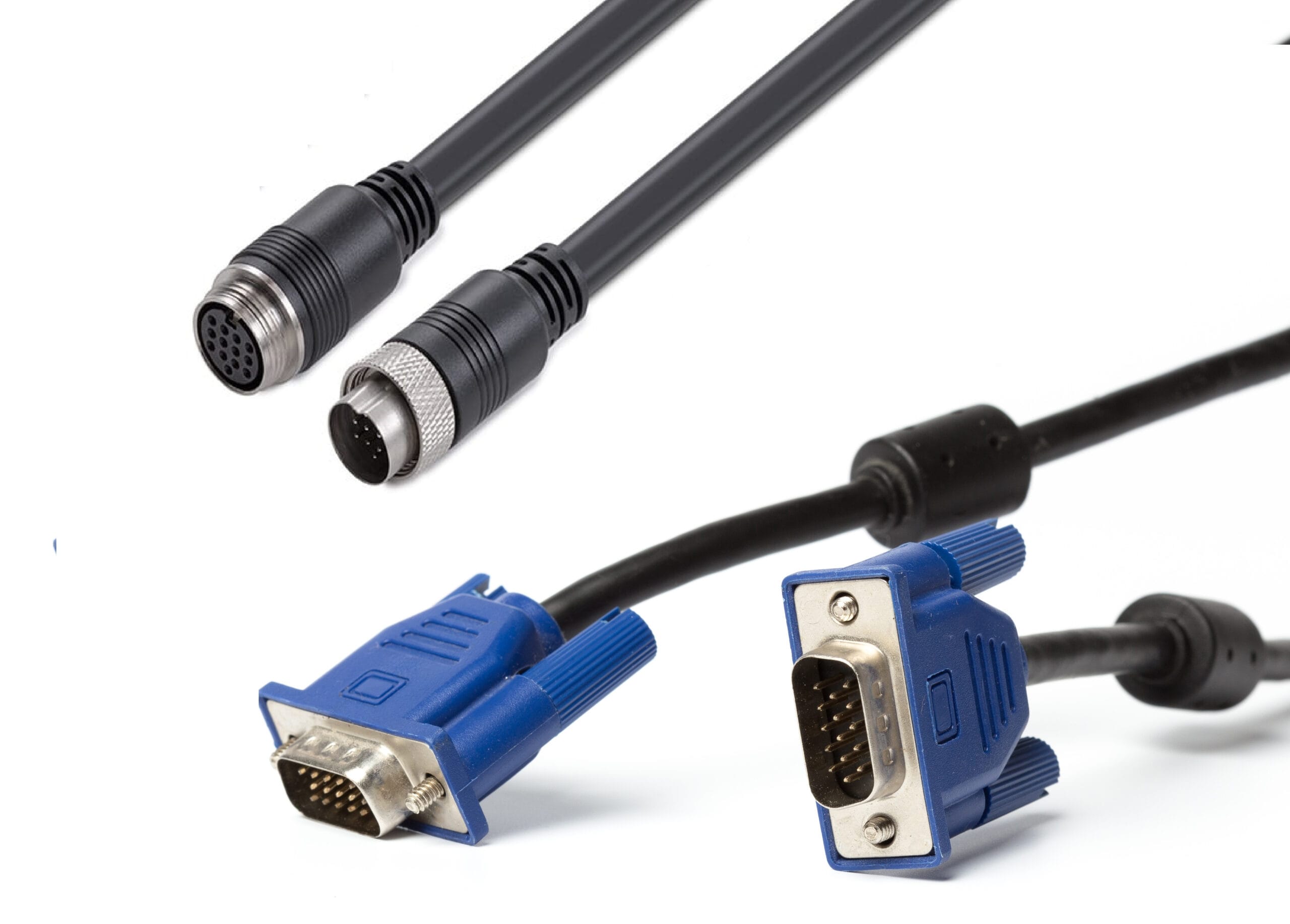 VGA Easy Connect Cable - Spliced Circular Connector - 20 Meter