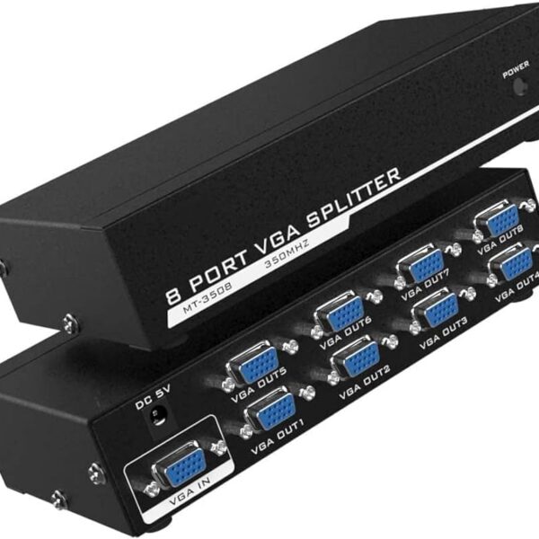 VGA Splitter 8 Port - Includes 5 Volt Adapter