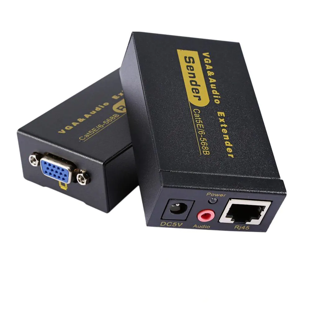 VGA and Audio Extender 100 Meter - Includes 5 Volt Adapter