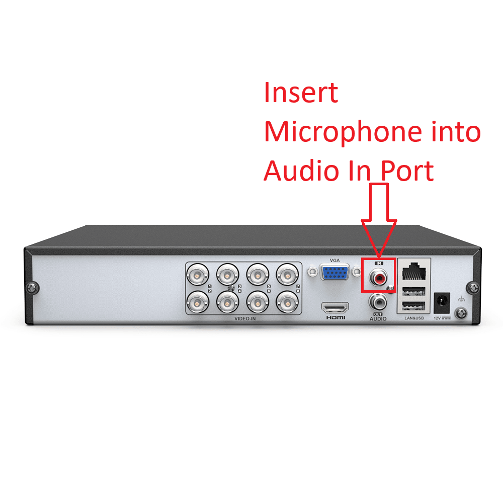 8 Channel DVR - Default Back Profile Image - Microphone Audio In