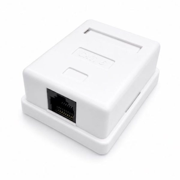 RJ45 Cat 6 Surface Wall Box - Single Port