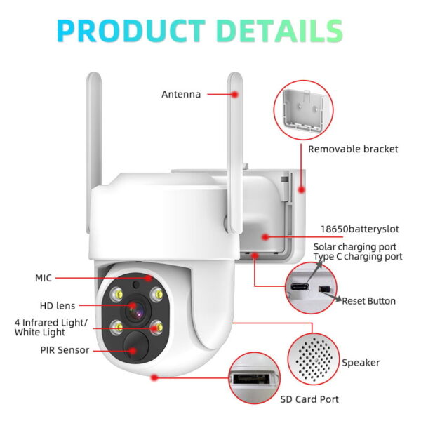 Solar PTZ - Sim Enabled - LZ-DQ02 - 4 Megapixel - 4mm