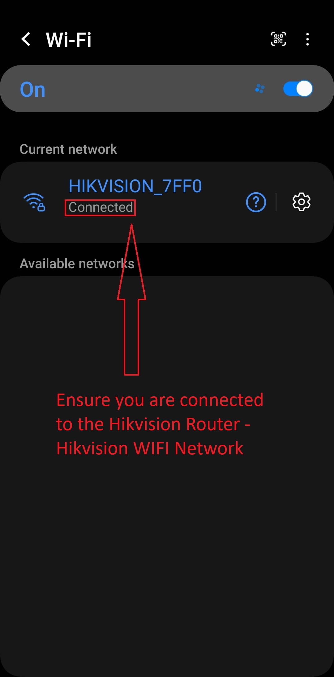 Hikvision 4G Router - WIFI Settings - Connected to HikVision WIFI Network