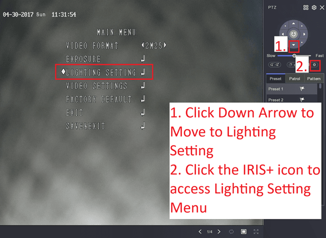 Hikvision - Hybrid Light Colour at Night Setting - 06 - Click Down Arrow - Move to Lighting Setting - Copy