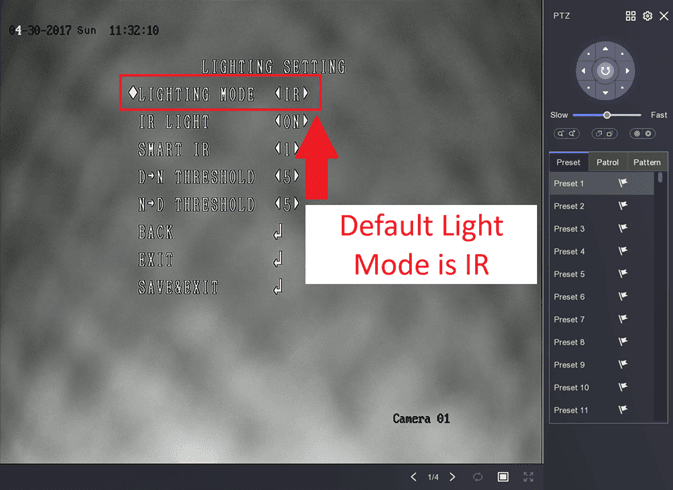 Hikvision - Hybrid Light Colour at Night Setting - 07 - Default Lighting Mode is IR