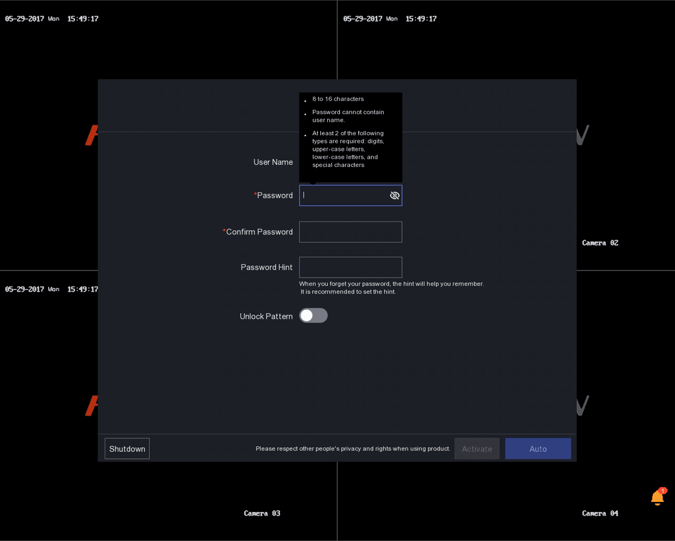 Hikvision DVR - Recommended Initial Login Process - 01