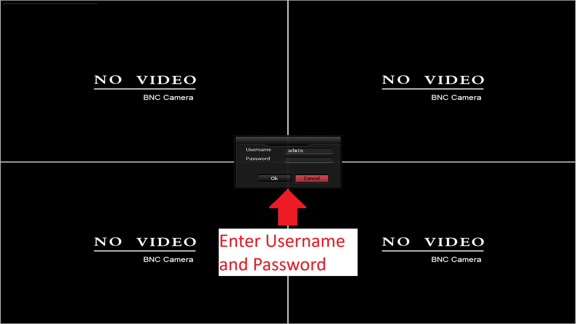 LZ DVR - Enter Username and Password