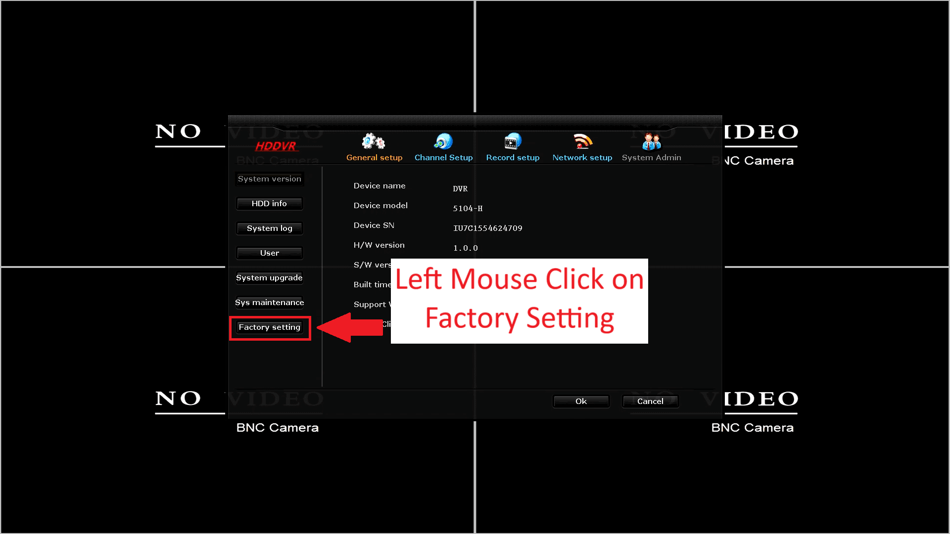 LZ DVR - IP Conflict - Factory Setting