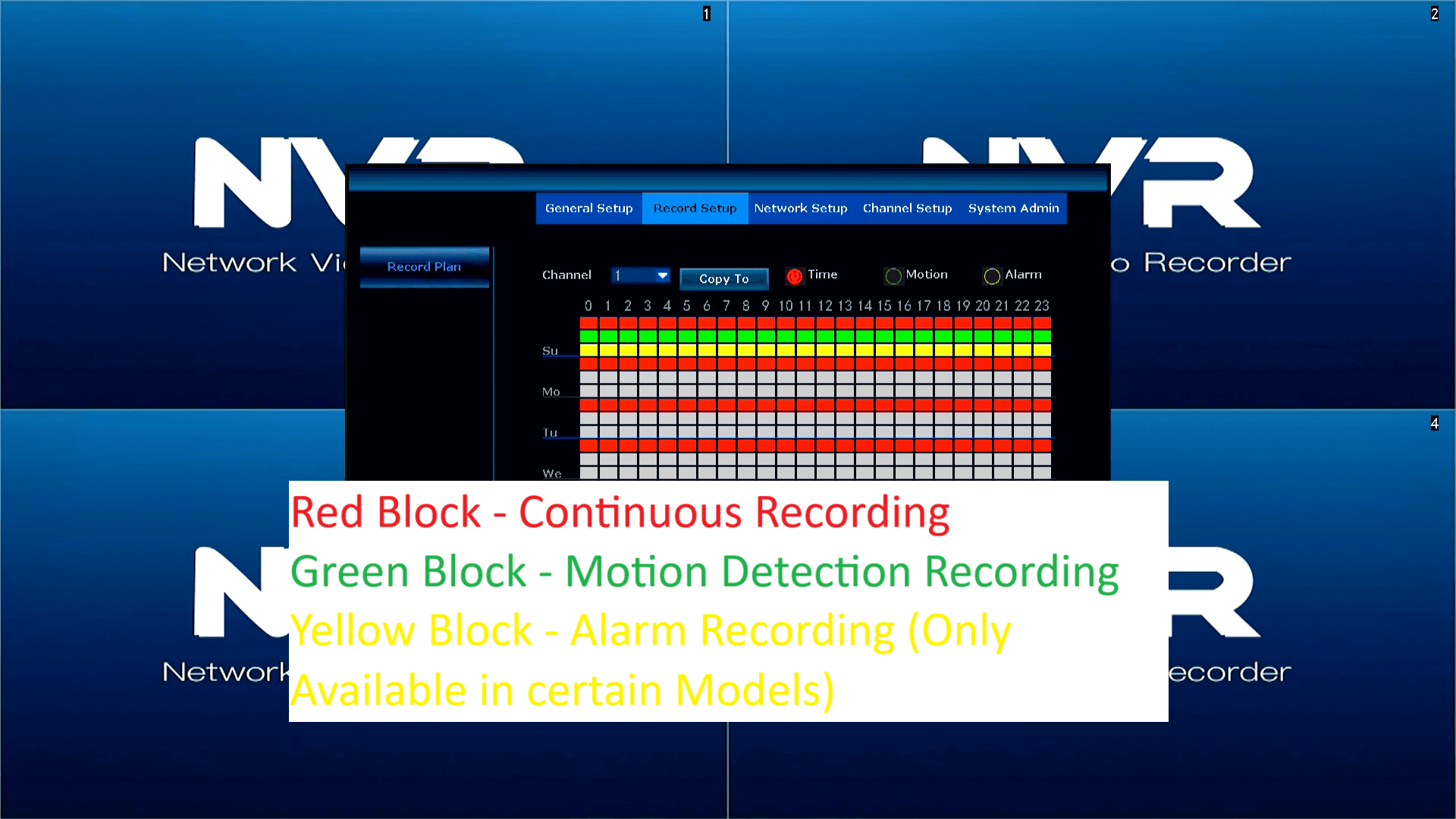 LZ NVR - D8204-3-PE3020 - Record Schedule - Recording Blocks Overview