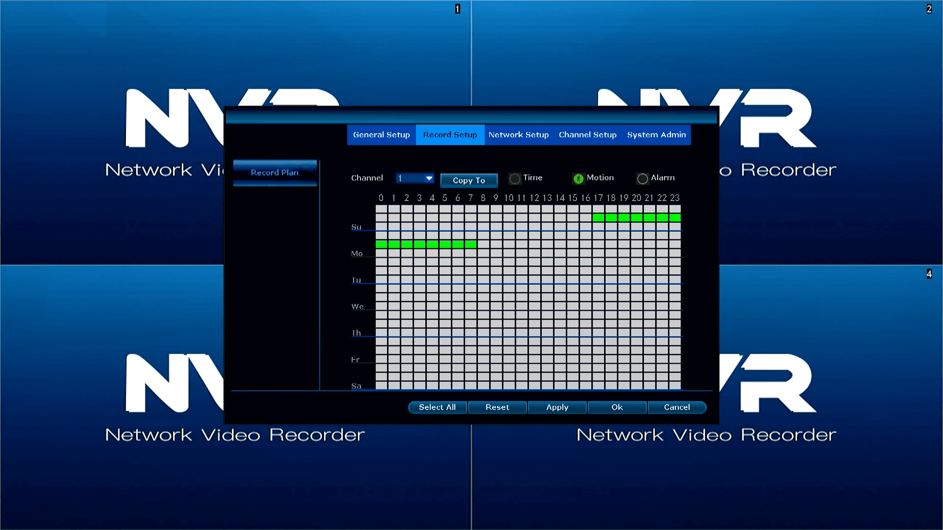 LZ NVR - Motion Detection Recording - Completed Demo