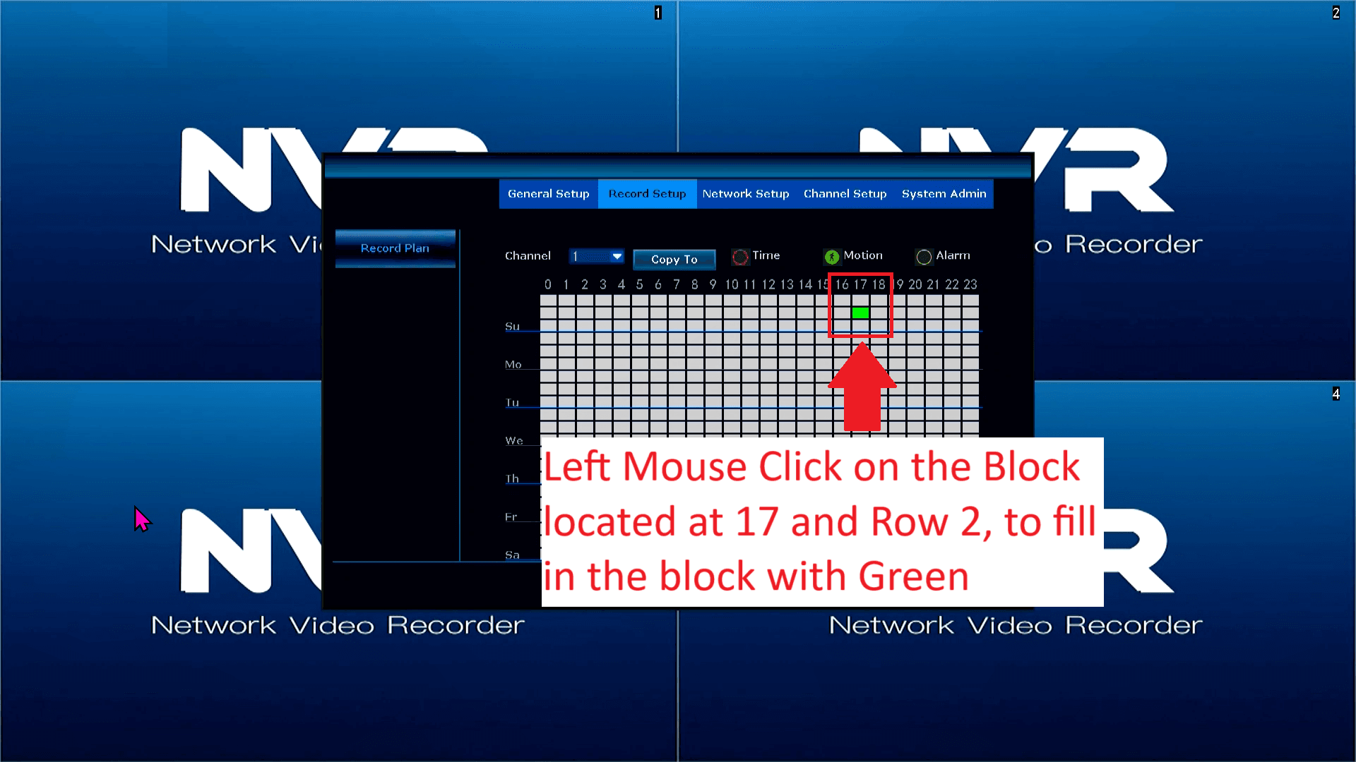 LZ NVR - Motion Detection Recording - Select Block 17