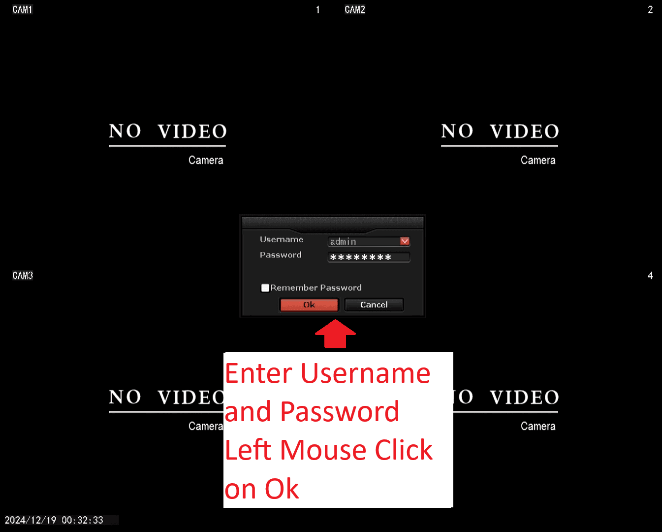 LZ DVR - Audio Setup - Login