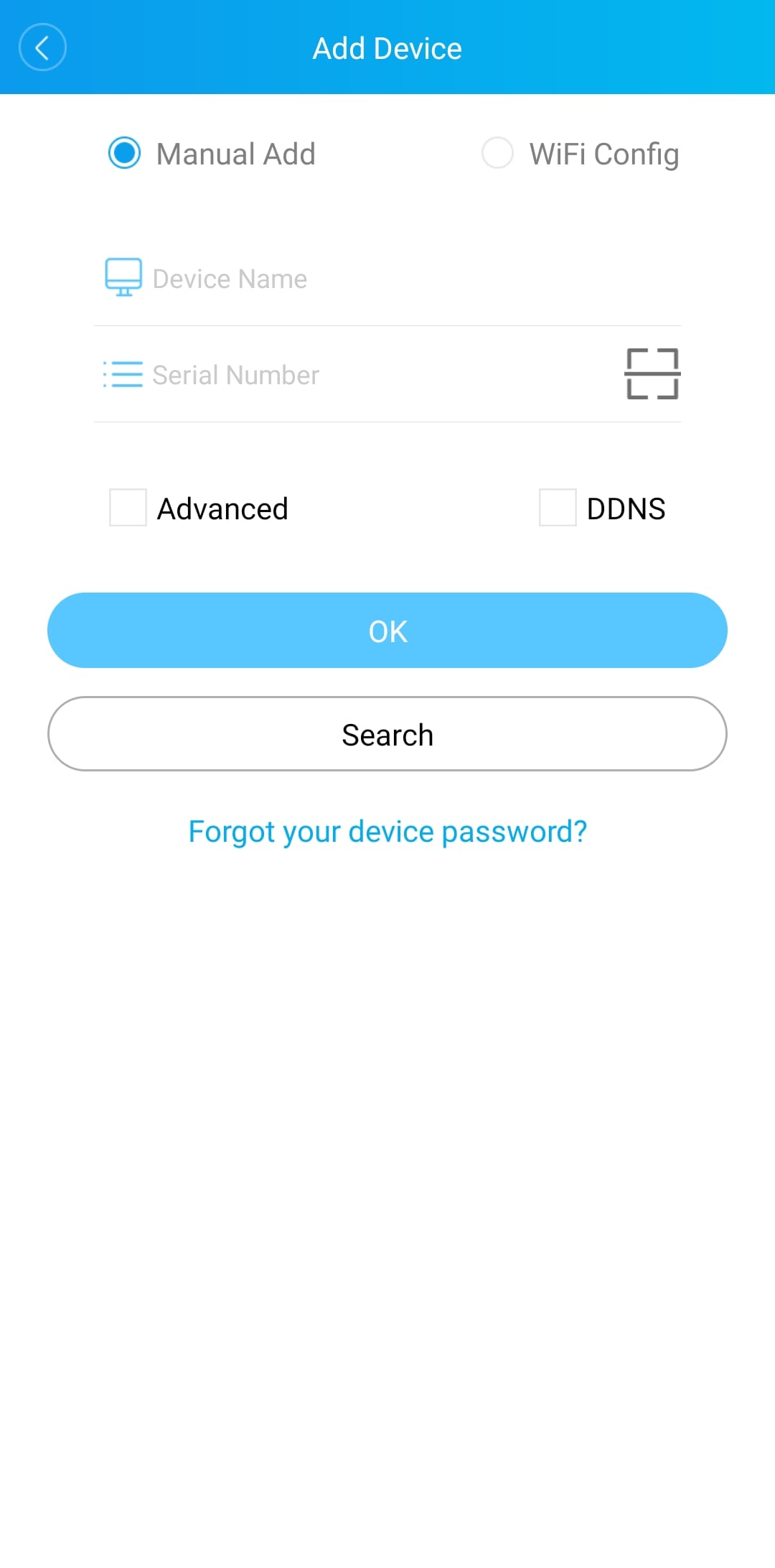 xMeye - Add Device Details