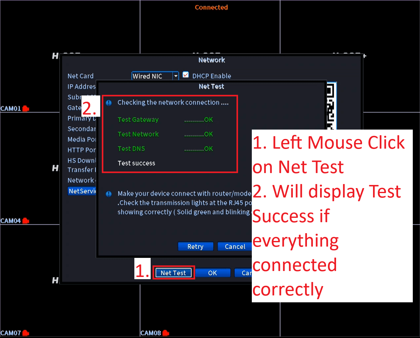 xMeye DVR - Network Test