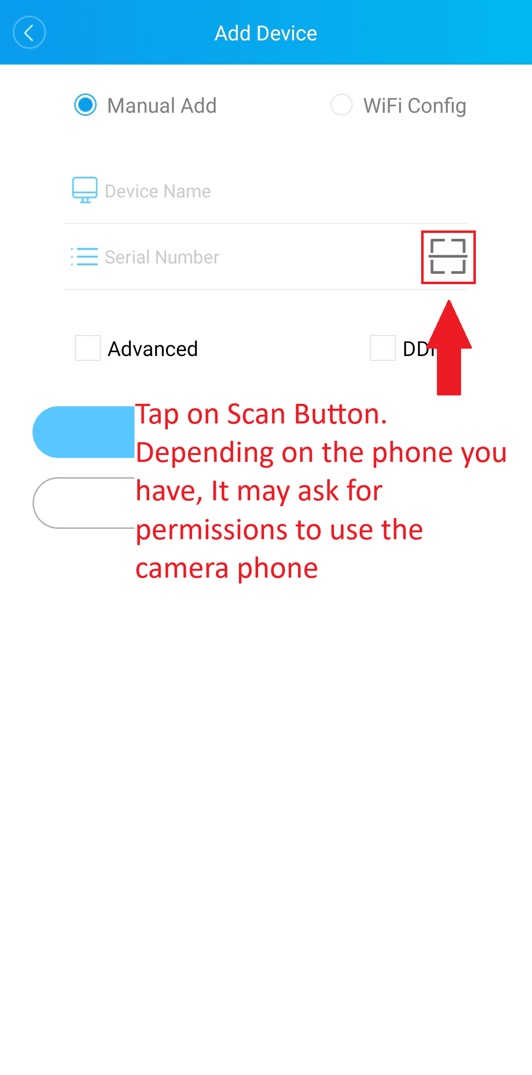 xMeye - Scanning Device ID to xMeye App