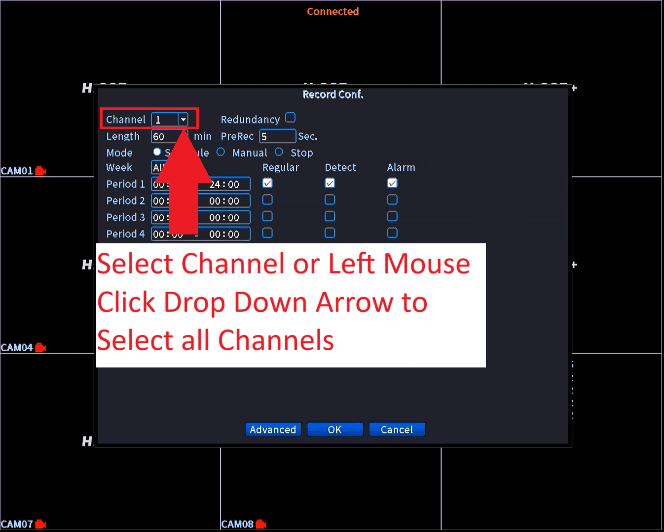 xMeye - Select Channels