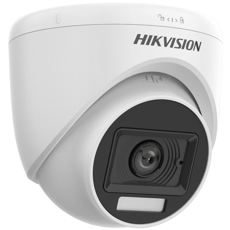 Hikvision 2 Megapixel 2.8mm Smart Hybrid Light Audio Fixed Turret Camera - DS-2CE76D0T-LPFS - Right Profile