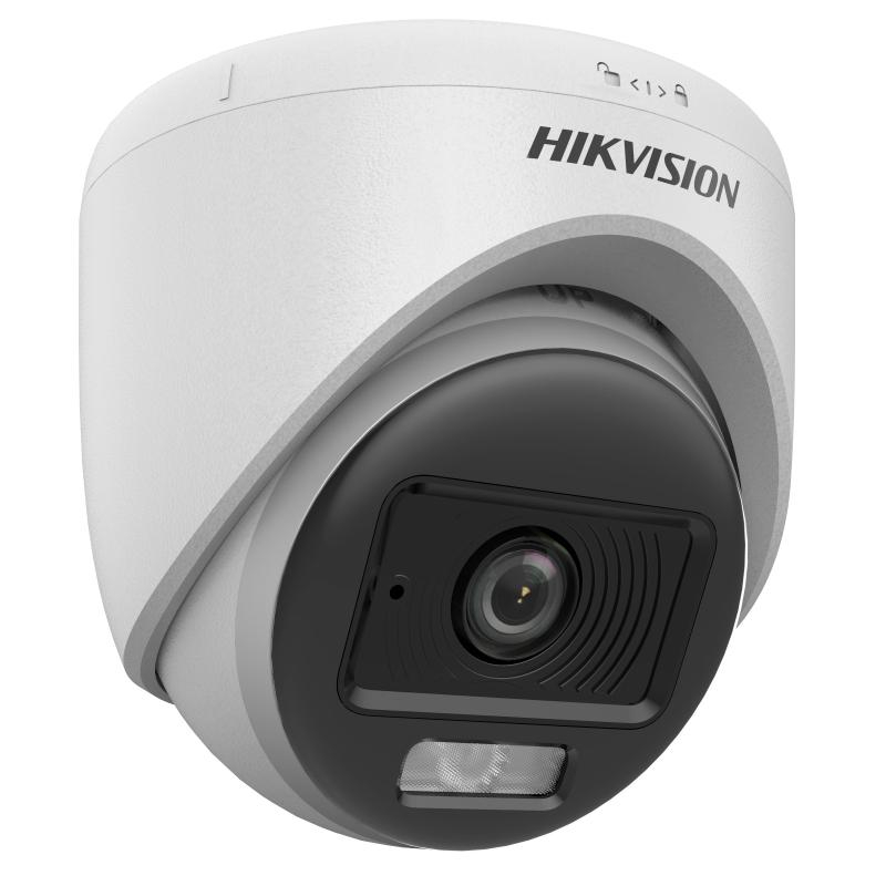 Hikvision Dome - 2 Megapixel 2.8mm - Smart Hybrid Light with ColorVu Indoor Fixed Turret Camera - Model DS-2CE70DF0T-LPFS - Right Profile