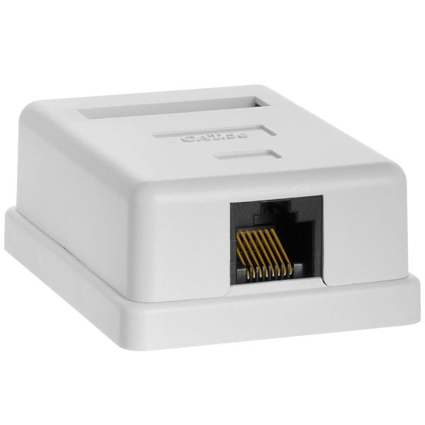 RJ45 Cat 5E Surface Wall Box - Single Port