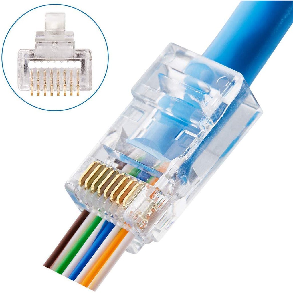 RJ45 Push Through Connector - CAT 5