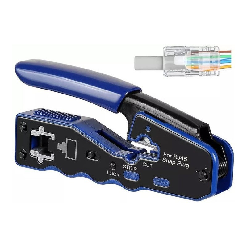 RJ45 EZ Pass Push Through Crimping Tool