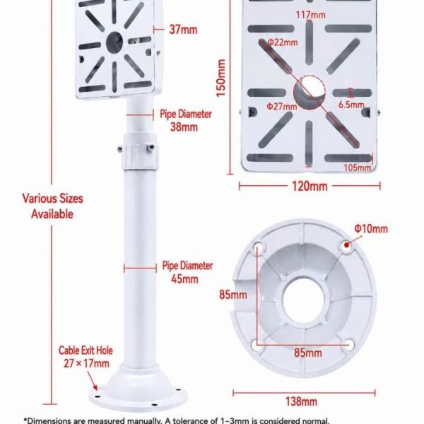 60 cm - 1.2 Meter Extendable Bracket