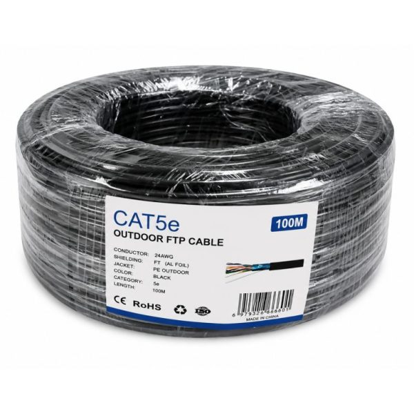 FTP CAT 5E 100 Meter Double Jacket Copper Coated Network Cable - Outdoor - No Guarantee