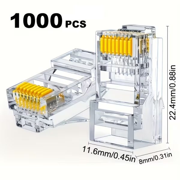 Do Not Use - 1000 Pieces – RJ45 Connector – Cat 6 – Guiding Lines